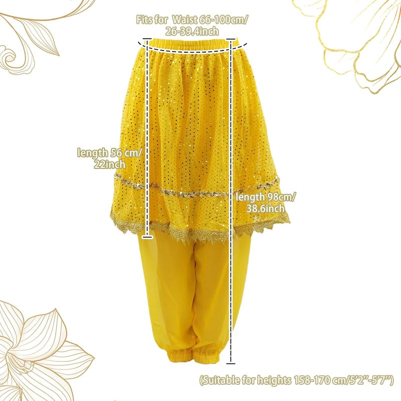 MUNAFIE Belly Dance Pants and Skirt for Fancy Dress Party Outfit Comfortable and Stylish Dancewear for Women - Image 2